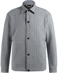BOSS - Light Fine Striped Shirt-Style Casual Jacket - Lyst