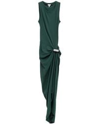 Loewe - Draped Fine-Ribbed Dress - Lyst