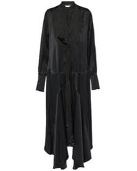Plan C - Asymmetric Pleated Midi Dress - Lyst