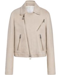 Dondup - Long-Sleeved Leather Jacket - Lyst