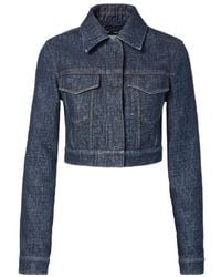 Fendi - Logo Patch Denim Jacket - Lyst