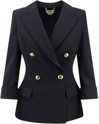 Elisabetta Franchi - Double Breasted Tailored Blazer - Lyst