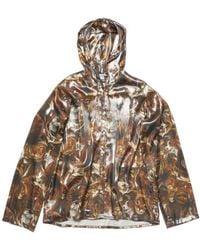 Acne Studios - Graphic-Print Hooded Lightweight Jacket - Lyst