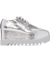 Stella McCartney - Elyse Metallic Crackled Platform Shoes - Lyst