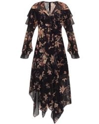 AllSaints - Fresca Floral-Print Midi Dress - Lyst