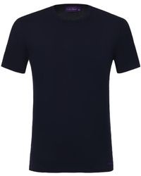 Ralph Lauren - Label Logo Embroidered Crewneck T-Shirt - Lyst
