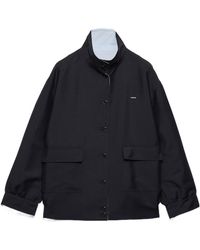 Prada - Kid Mohair And Poplin Jacket - Lyst