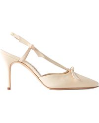 Manolo Blahnik - Logo High Heels - Lyst