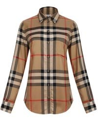 Burberry - Long Sleeved Checked Shirt - Lyst