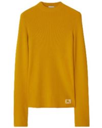 Burberry - Logo Intarsia-Knit Long Sleeevd Top - Lyst