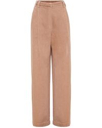 Brunello Cucinelli - Pleated Wide-Leg Trousers - Lyst