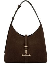 Strathberry - Bar-Detail Suede Shoulder Bag - Lyst