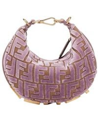 Fendi - Graphy Ff Jacquard Velvet Mini Tote Bag - Lyst