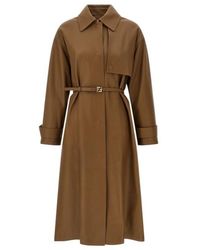 Fendi - Belted Midi Trench Coat - Lyst