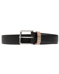 Paul Smith - Striped Keeper Leather Belt - Lyst