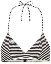 Nili Lotan - Striped Triangle Bikini Top - Lyst