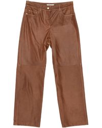 Max Mara - 'S Violino Leather Trousers - Lyst