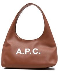 A.P.C. - Baby Ninon Logo Printed Shoulder Bag - Lyst