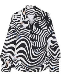Mary Katrantzou - Alcott Zebra-Print Satin Blouse - Lyst