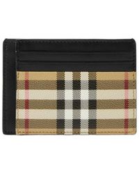 Burberry - Check Printed Card Holder - Lyst