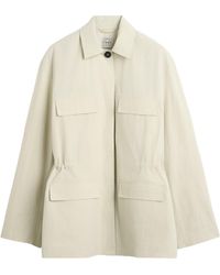 TOTEME - Totême Collared Drawstring Jacket - Lyst