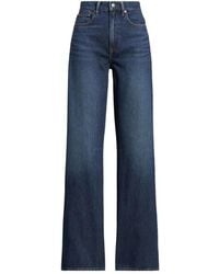 Polo Ralph Lauren - Whiskered-Effect Wide-Leg Jeans - Lyst