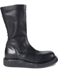 Ann Demeulemeester - Side-Zip Round-Toe Boots - Lyst