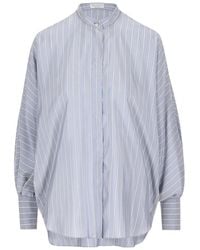 Brunello Cucinelli - Striped Buttoned Shirt - Lyst
