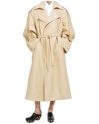 Bottega Veneta - Semi Shiny Leather Trench - Lyst