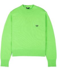 Balenciaga - Bb Logo Embroidered Knitted Jumper - Lyst