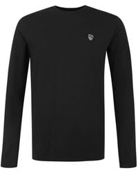 EA7 - Round-Neck Long-Sleeved T-Shirt - Lyst