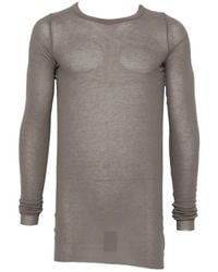 Rick Owens - Sheer Long Sleeve T-Shirt - Lyst
