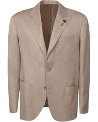 Lardini - Single-Breasted Long Sleeved Blazer - Lyst