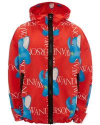 JW Anderson - Jw Anderson Elephant-Printed Zipped Hooded Jacket - Lyst