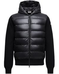 Moncler - Shiny Padded Zip-Up Cardigan - Lyst