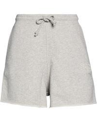 Ganni - Solid-Color Suede Sports Shorts - Lyst