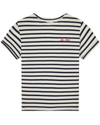 Maison Labiche - Striped Embroidered T-Shirt - Lyst