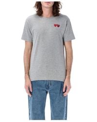 COMME DES GARÇONS PLAY - T-Shirt With Round Neck And Short Sleeves - Lyst