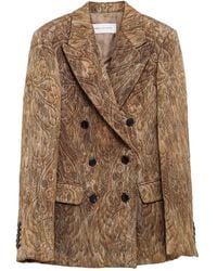 Dries Van Noten - Double-Breasted Embroidered Jacket - Lyst