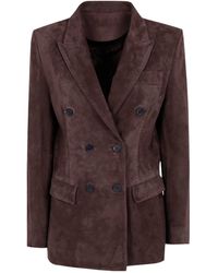 Seventy - Long-Sleeve Leather Jacket - Lyst
