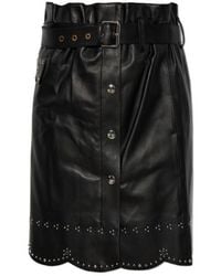 Marni - Leather Skirt With Micro-Studs - Lyst