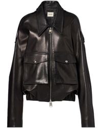 KHAITE - Owey Oversized Leather Jacket - Lyst