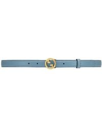 Gucci - Blondie Skinny Leather Belt - Lyst