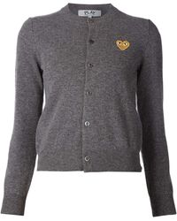 COMME DES GARÇONS PLAY - Embroidered Heart Cardigan - Lyst