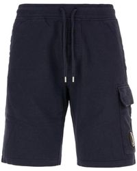 C.P. Company - Light Fleece Cargo Lens Sweatshorts - Lyst