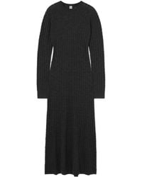 TOTEME - Cable Knit Wool Long Dress - Lyst