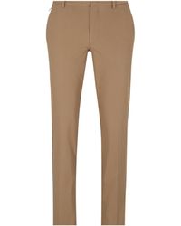 BOSS - Solid Casual Trousers - Lyst