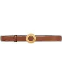 Celine - 25Mm Double-Sided Leather Belt With Disc Buckle - Lyst