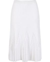 Elisabetta Franchi - Knit Skirt With Ruffles - Lyst