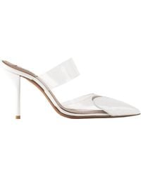 Alaïa - Leather Coeur Mules 90 - Lyst